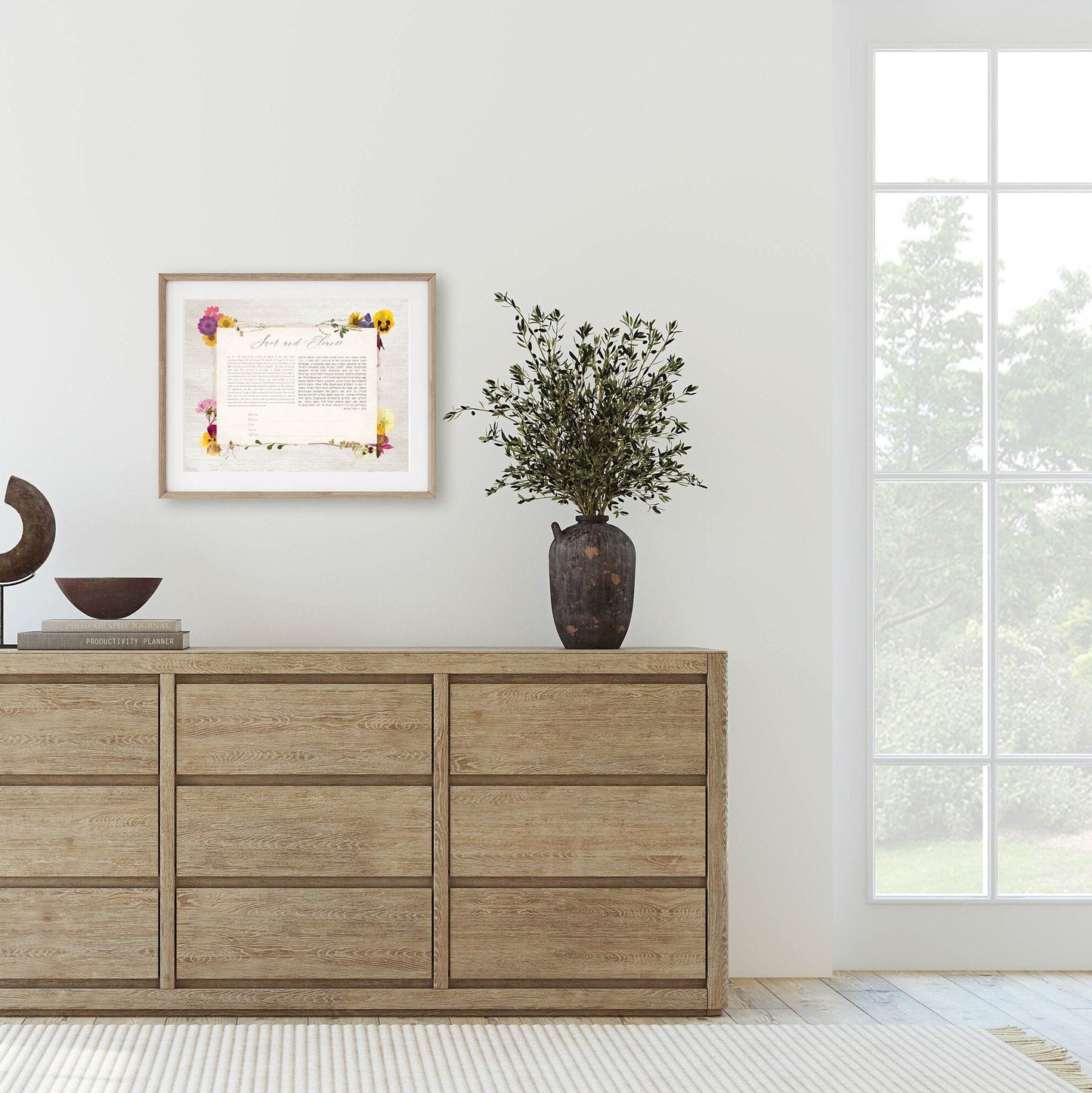 Ephemera Dried Flowers Ketubah