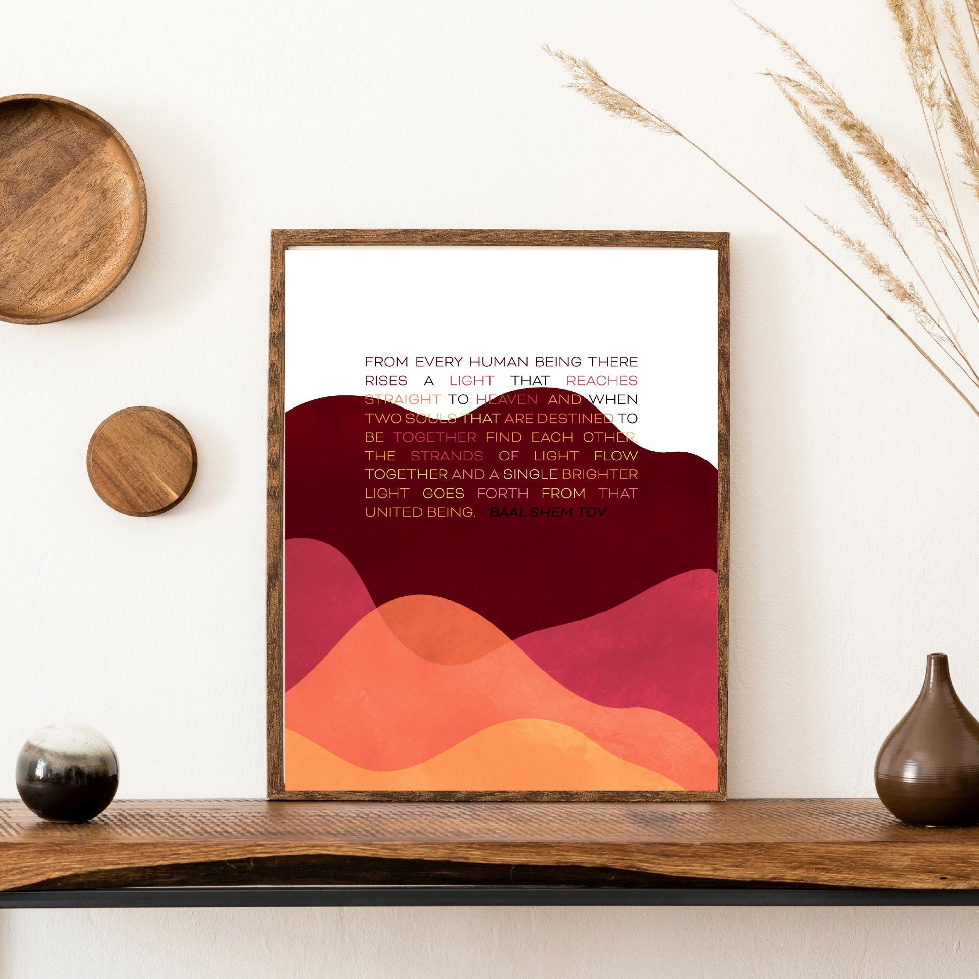 Baal Shem Tov soul mates quote art print