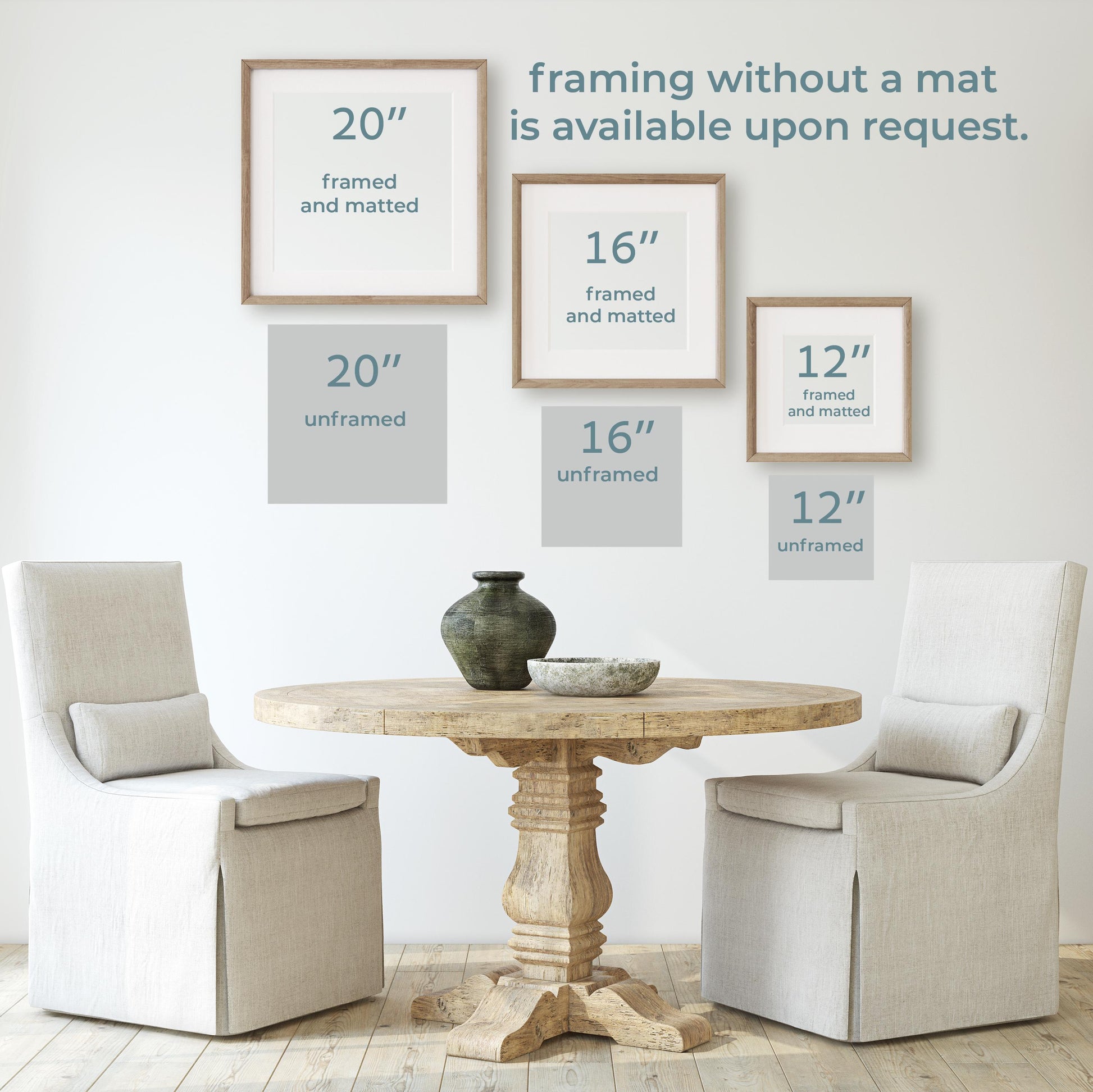 a table with two chairs and a vase on it