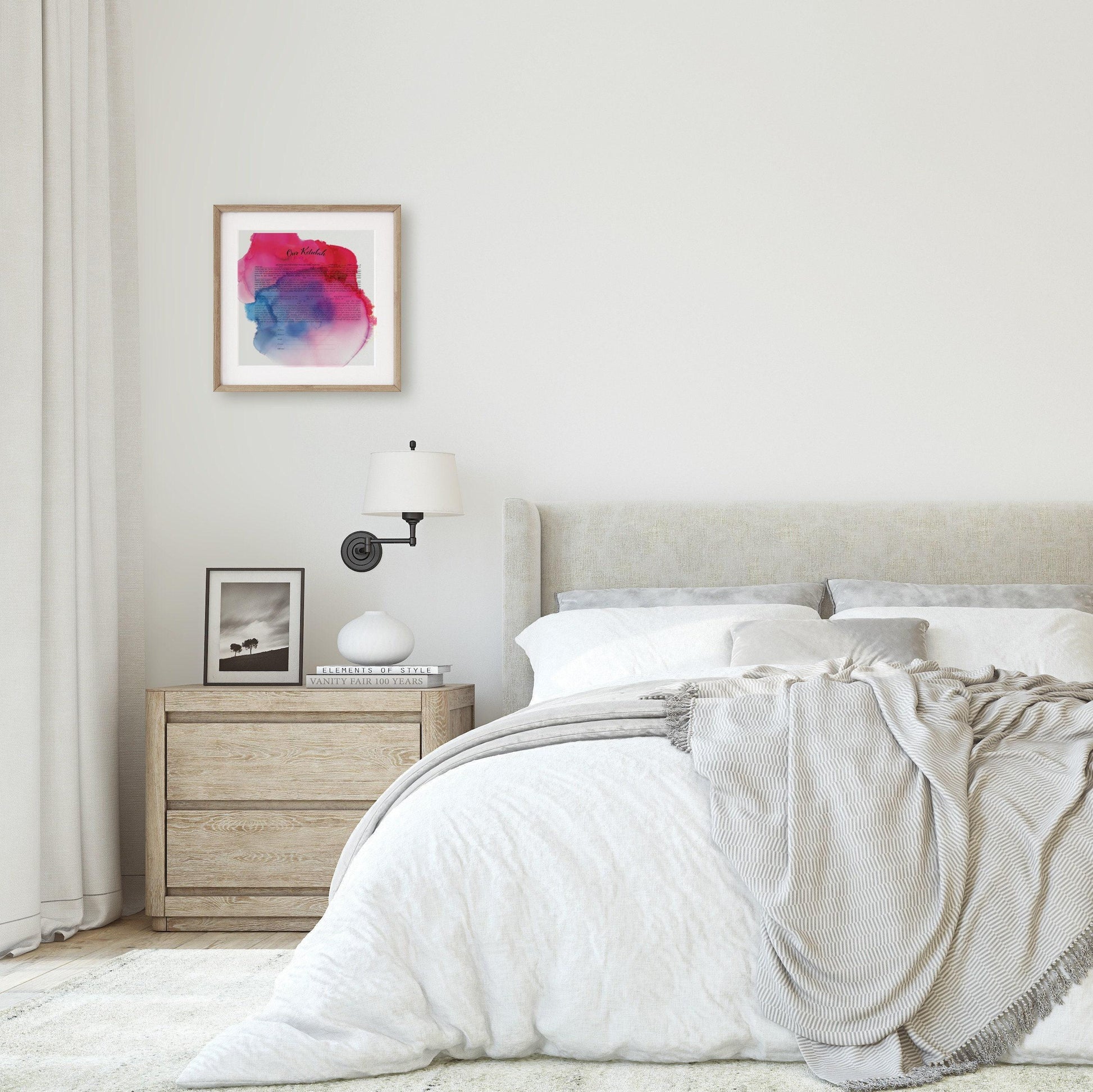 Bold Pink and Purple Watercolor Ketubah