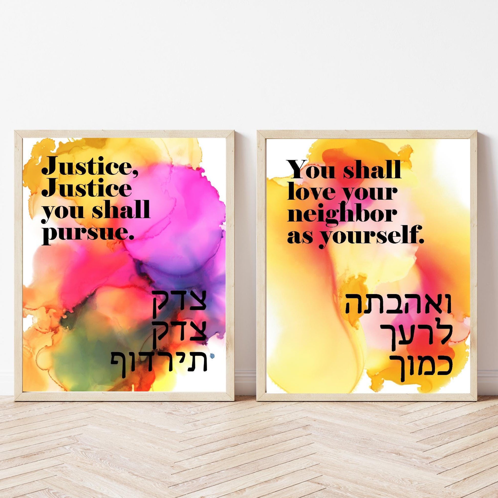 Justice & Love Inspirational Wall Art Set