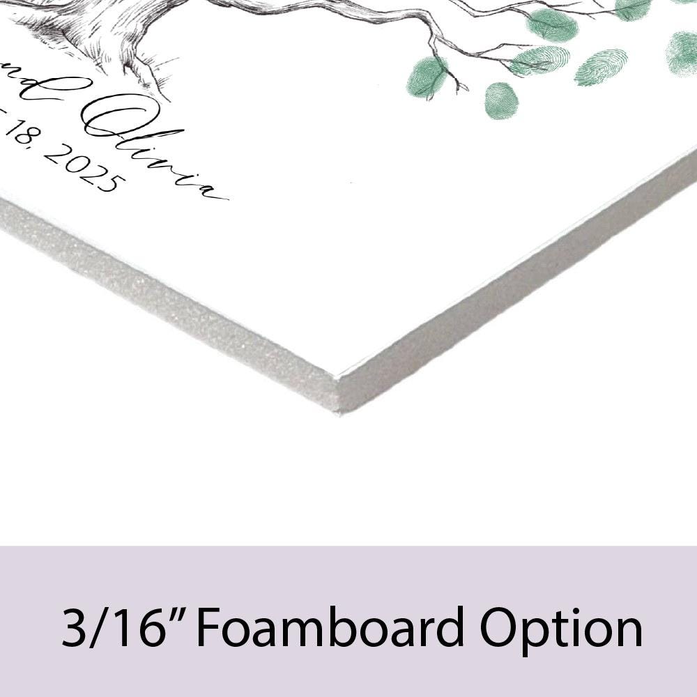 Jewish alternative wedding guest book, fingerprint wedding guest book