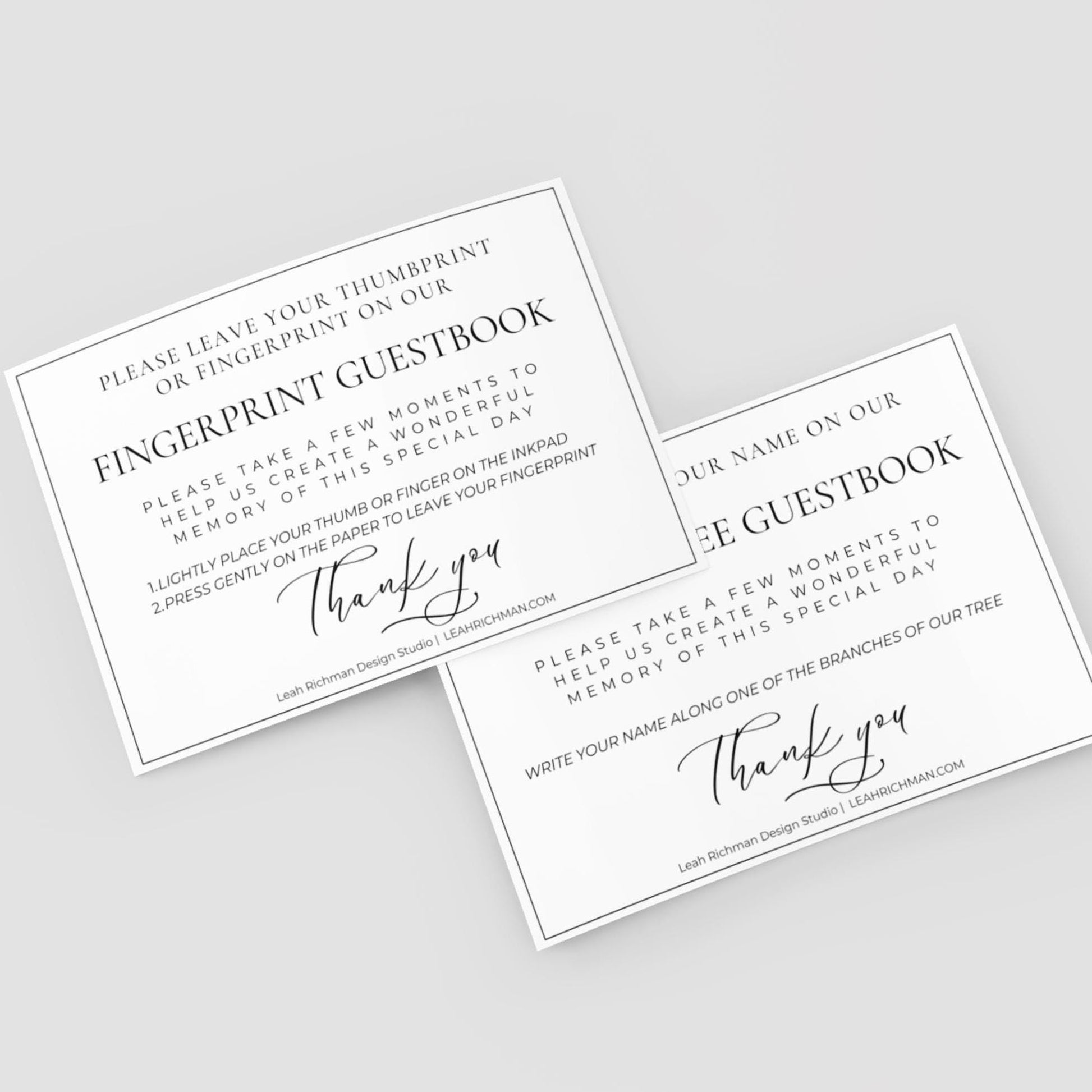 Jewish alternative wedding guest book, fingerprint wedding guest book