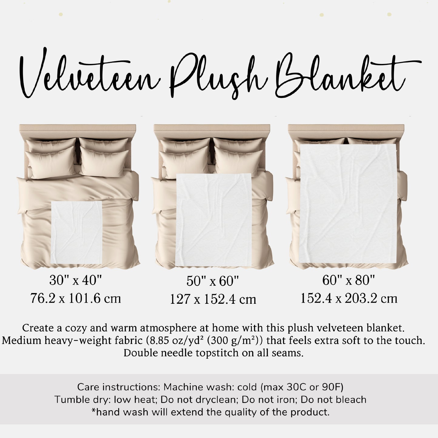 Hebrew Name Velveteen Plush Blanket