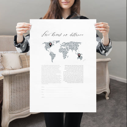 Long Distance Relationship Ketubah