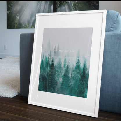 Minimalist Forest Watercolor Ketubah