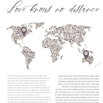 Long Distance Relationship Ketubah