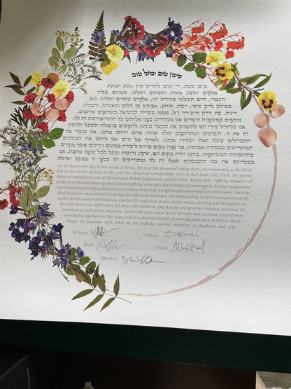 Dried Flowers Wreath Ketubah