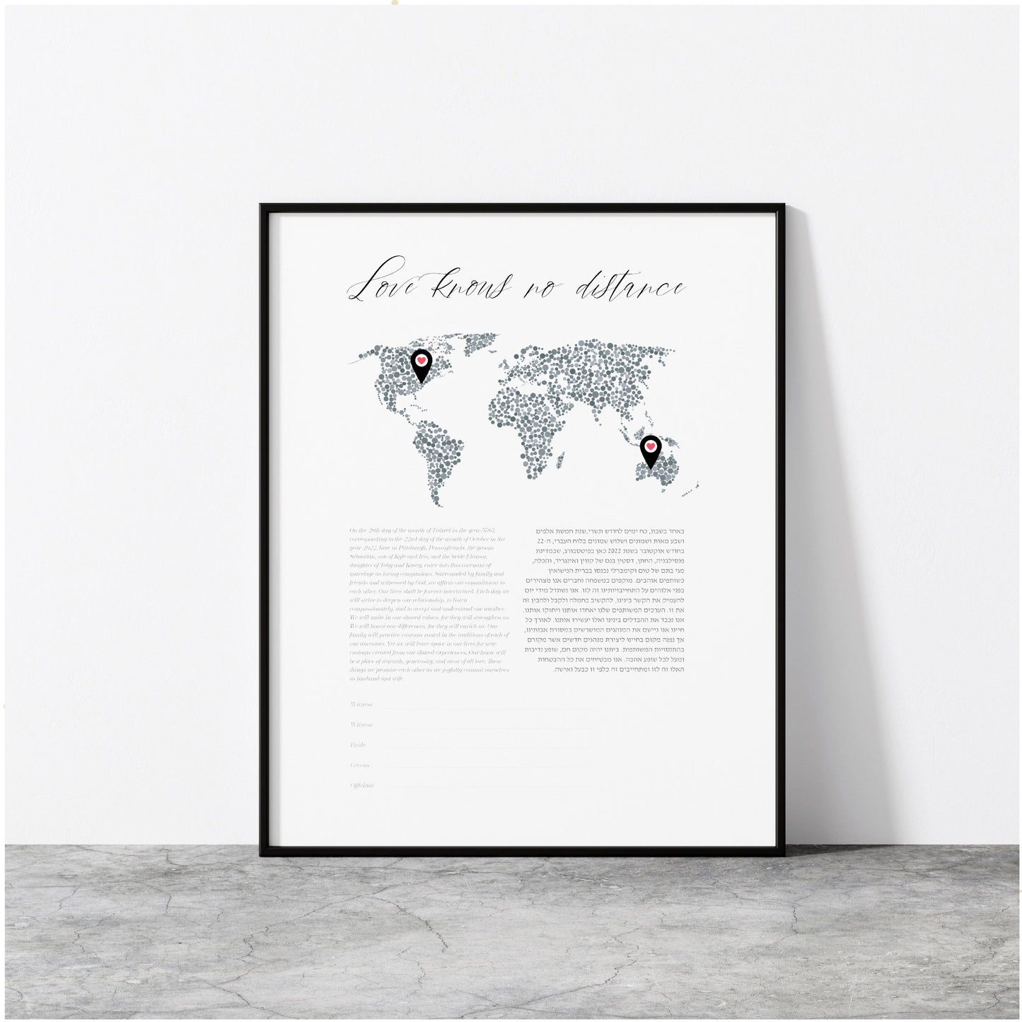 Long Distance Relationship Ketubah