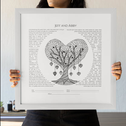 Mandala Hearts Tree of Life Ketubah