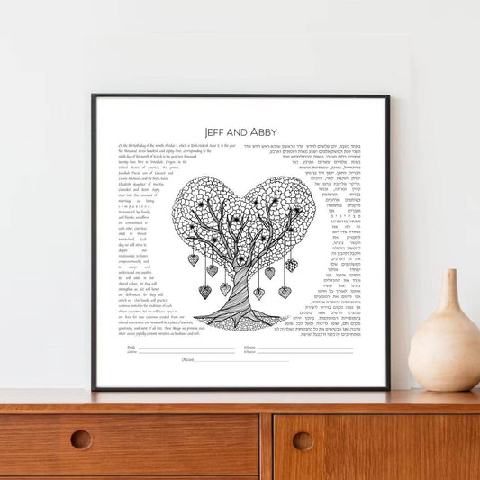 Mandala Hearts Tree of Life Ketubah