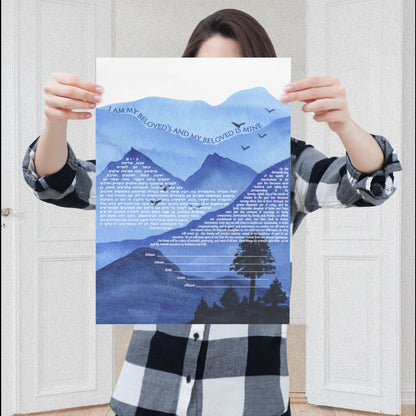 Blue mountains ketubah