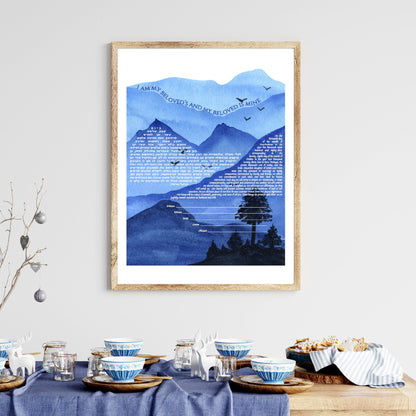 Blue mountains ketubah