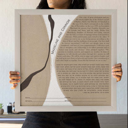 Gouach Minimalist Abstract Ketubah