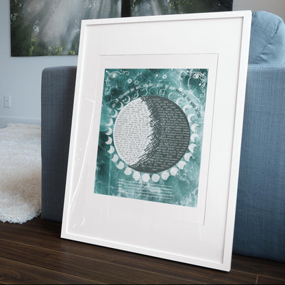 Cosmic ocean moon phases ketubah