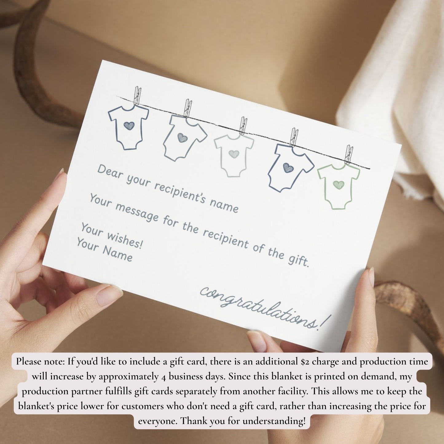 Hebrew name swaddle blanket
