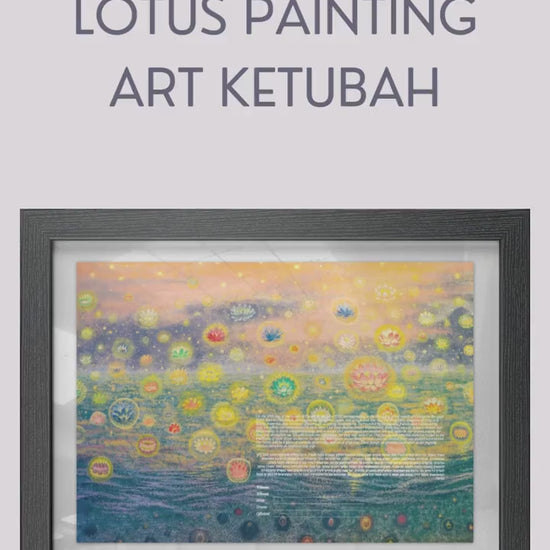 Lotus Painting Art Ketubah