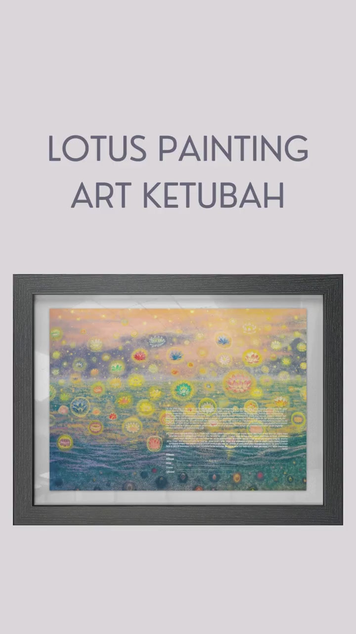 Lotus Painting Art Ketubah