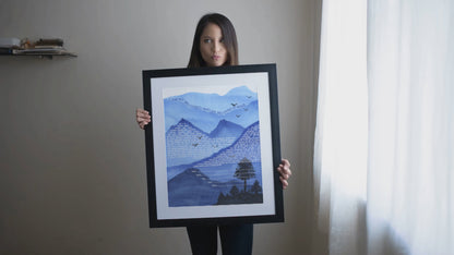 Blue mountains ketubah