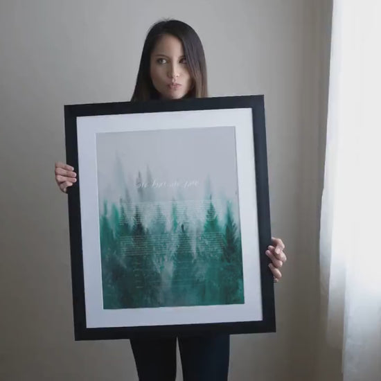 Minimalist Forest Watercolor Ketubah