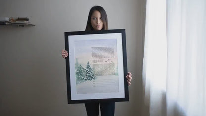 Serene snowy day ketubah
