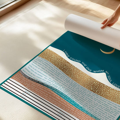 Boho night landscape ketubah